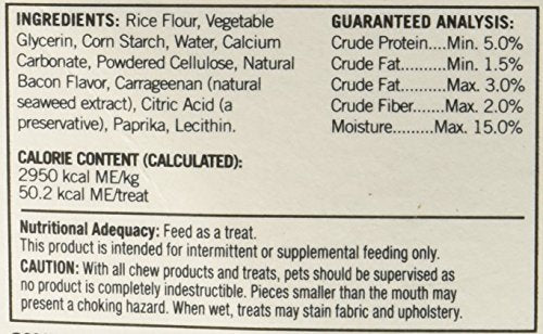 Starmark Everlasting bacon: empaque compacto, 2 masticables por bolsa para perros pequeños.
