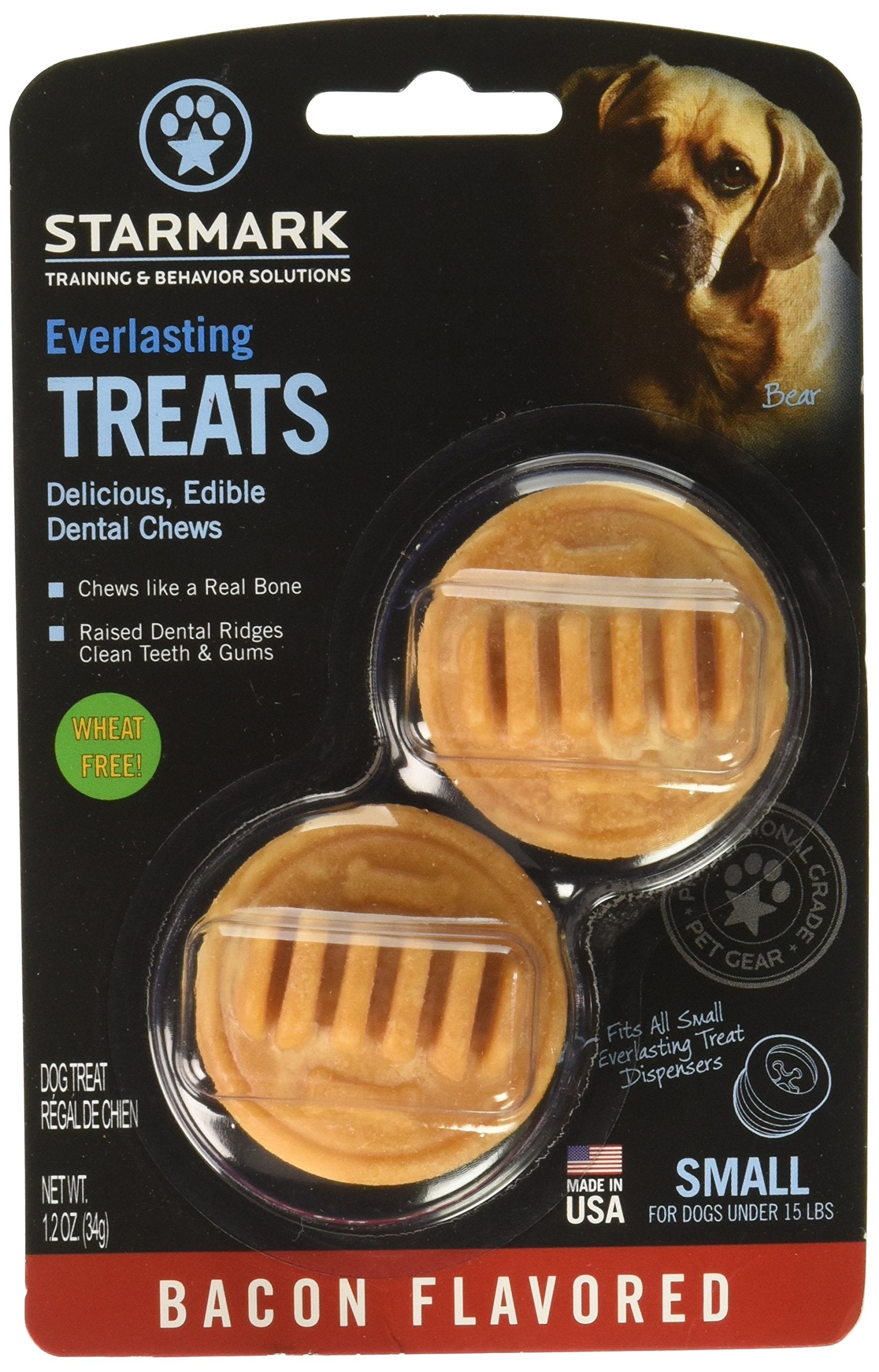 Starmark Everlasting bacon: masticables dentales para perros, sabor bacon, ideal para rutinas diarias.