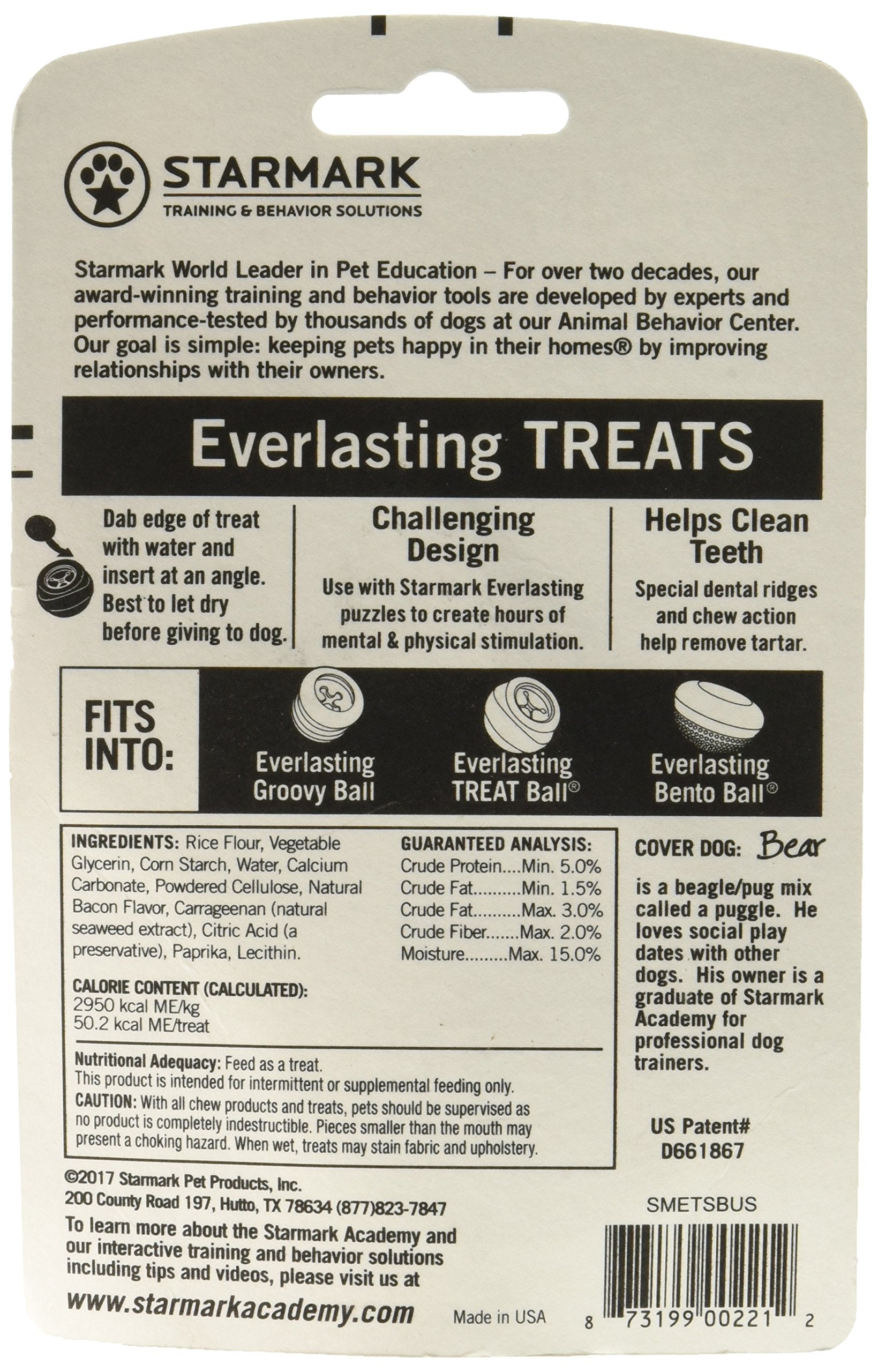 Starmark Everlasting bacon: masticables para perros pequeños, refuerzan higiene bucal y satisfacción.