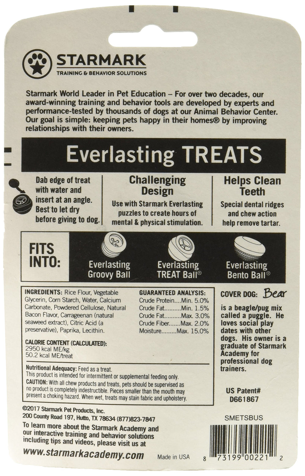 Starmark Everlasting bacon: masticables para perros pequeños, refuerzan higiene bucal y satisfacción.