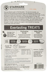 Starmark Everlasting Bacon dental chews close-up shows bacon aroma and durable bite for dogs