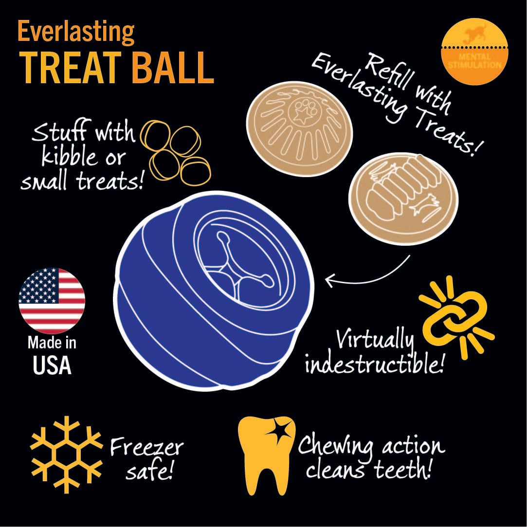 Starmark Everlasting Treat Ball Medium size suitable for mid-sized dogs and varied chewers.