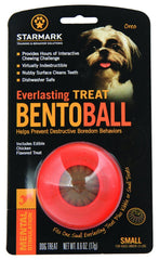Starmark Everlasting Treat Bento Ball small side-view highlights treat-dispensing play for dogs