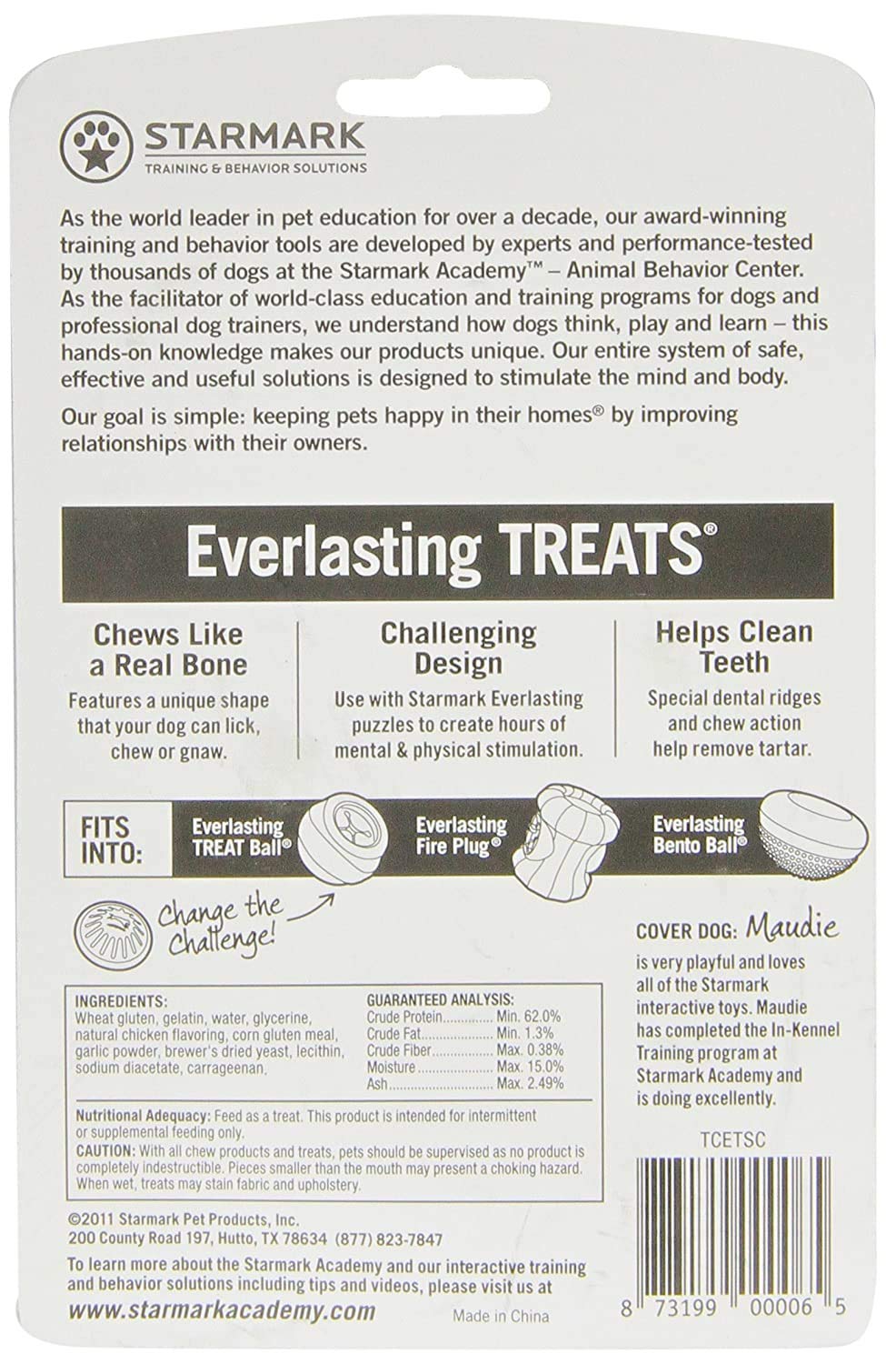 Closeup of Starmark Everlasting Treats chicken chews showing texture and palatability.