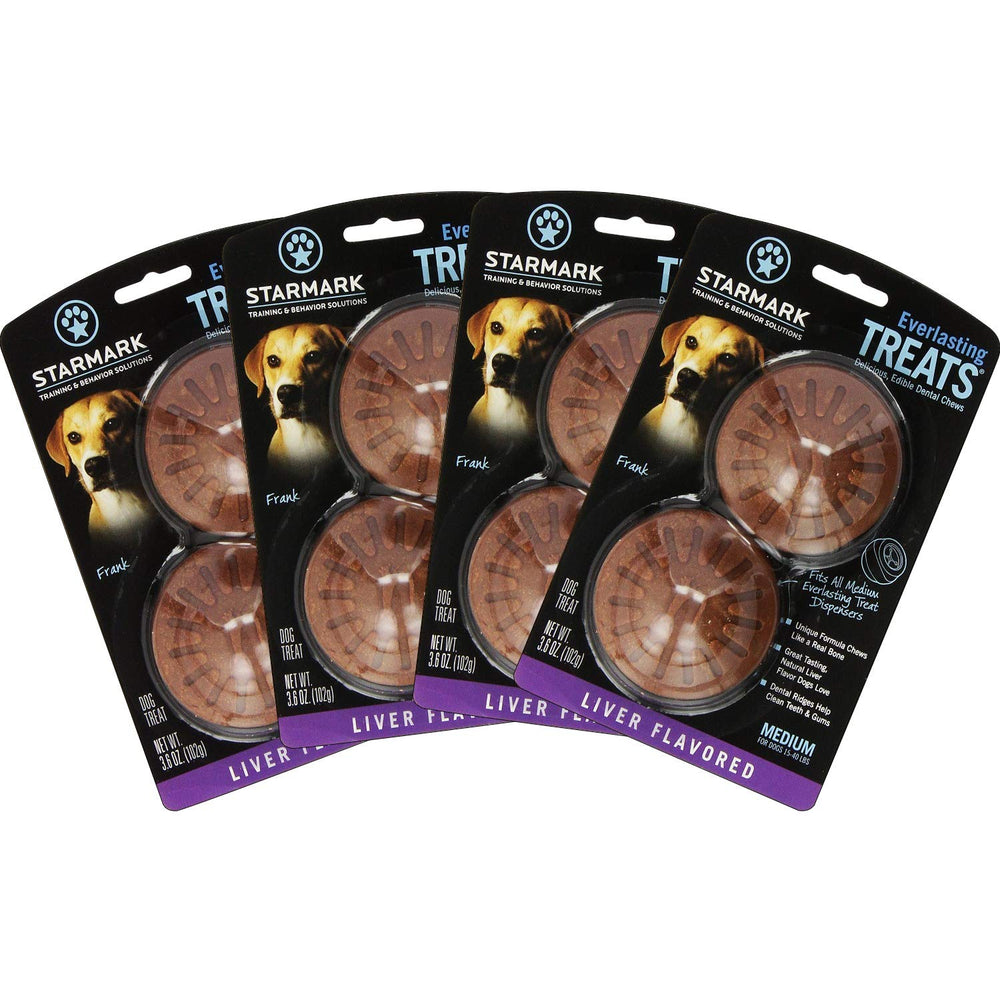 Starmark Everlasting Liver Chew for medium dogs, hard chew showing dental care and tasty treat