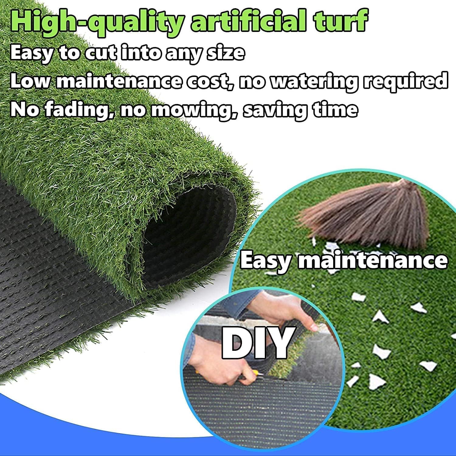 STARROAD-TIM artificial grass rug two-pack, convenient replacement and rotation for busy households.