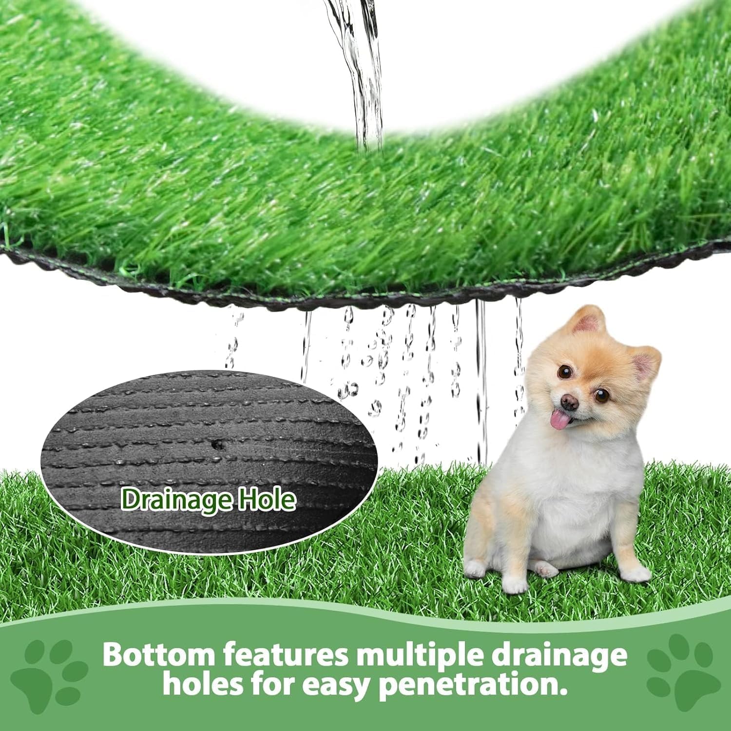 STARROAD-TIM drain-hole grass mat design supports quick drainage after use.