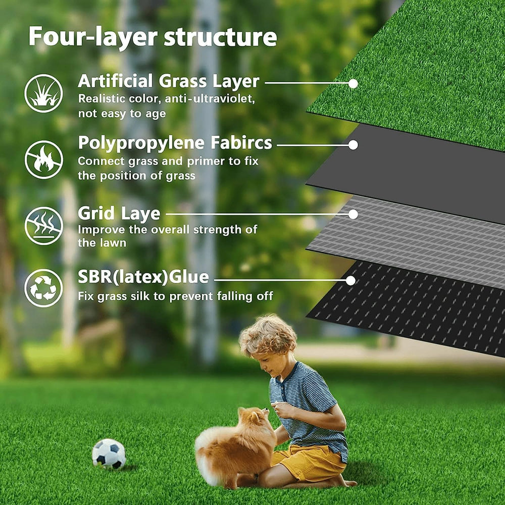STARROAD-TIM realistic-green-color-turf evokes natural lawn look and pet-friendly comfort.
