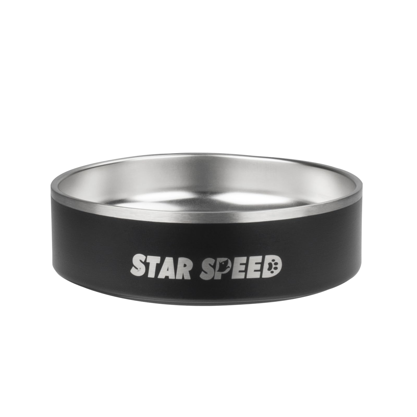StarSpeed 24oz stainless steel dog bowl with non-slip base reduces spills and mess