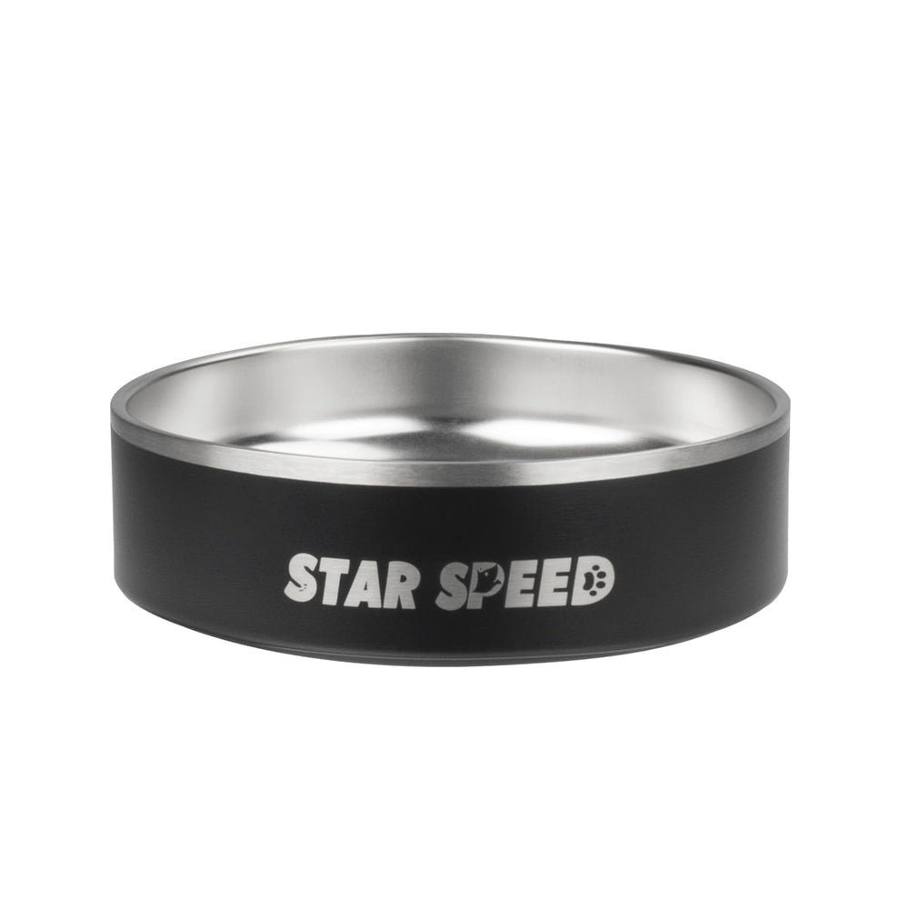 StarSpeed 24oz stainless steel dog bowl with non-slip base reduces spills and mess