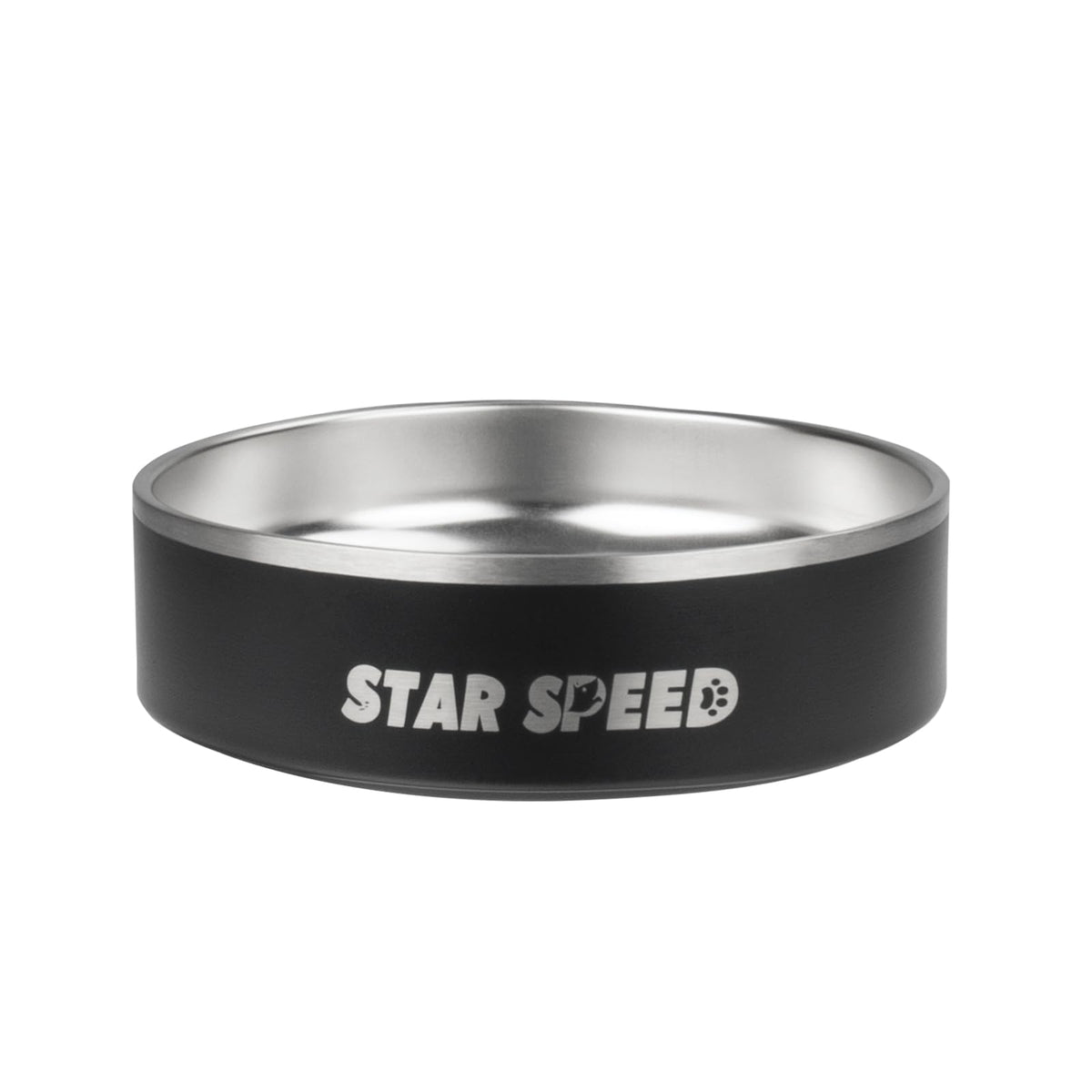 StarSpeed 24oz stainless steel dog bowl with non-slip base reduces spills and mess