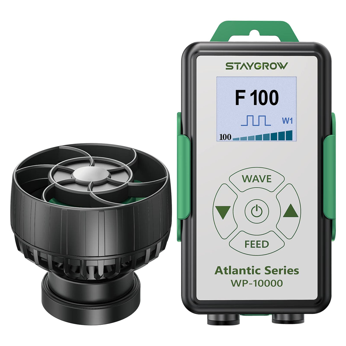 STAYGROW Wave Maker front view shows compact design for small tanks with strong circulation.
