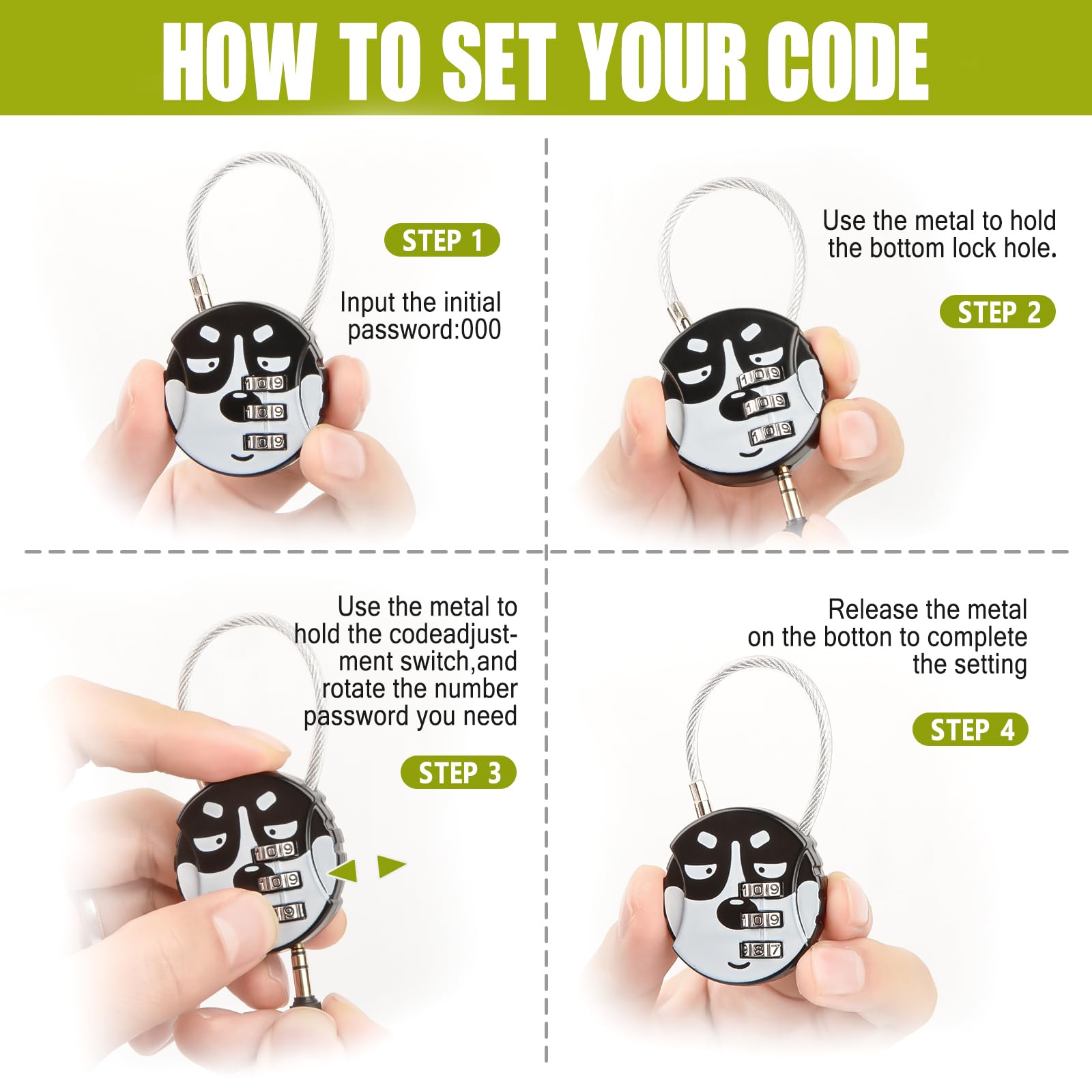 STAYPOT padlock and zip ties provide added security and flexibility