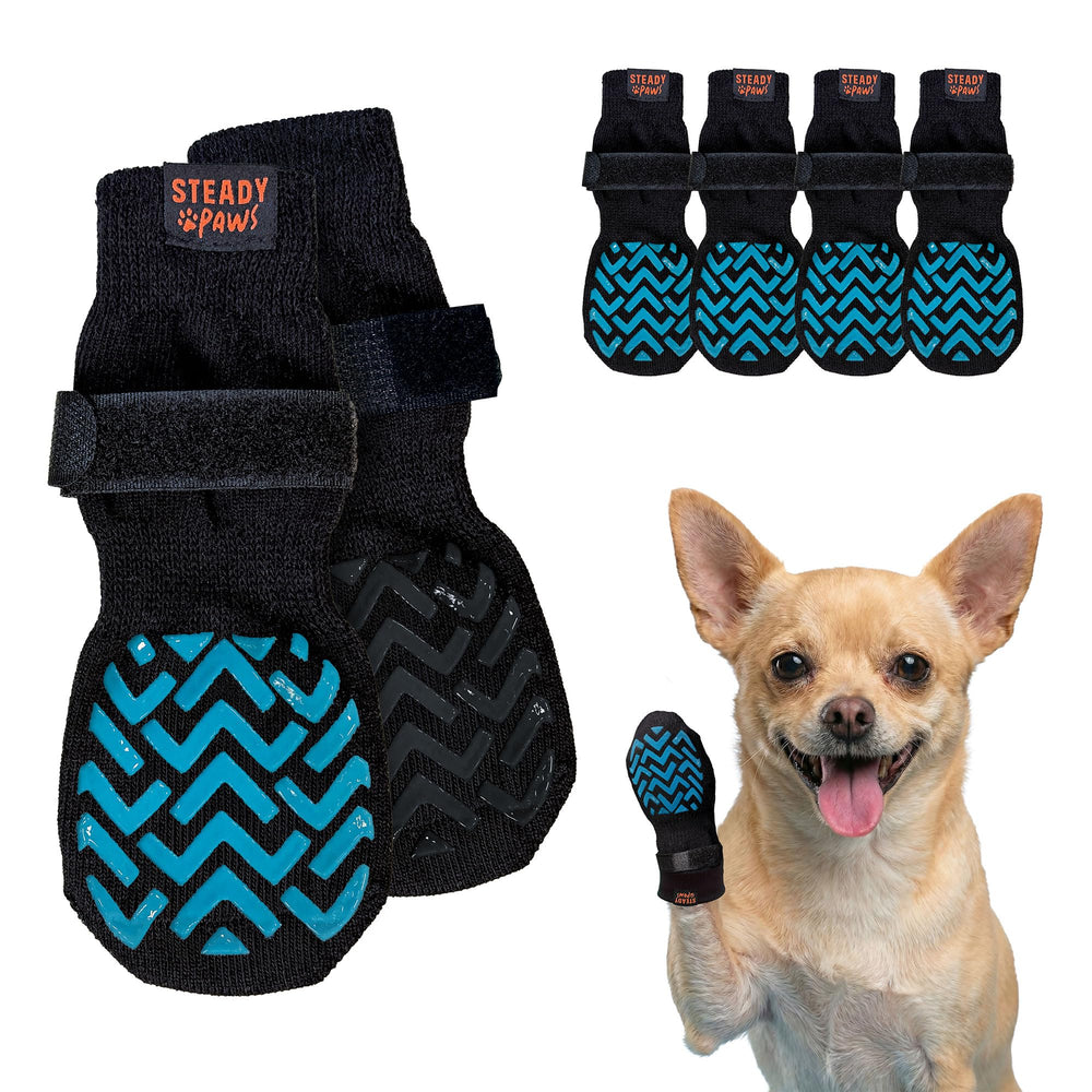 Steady Paws anti-slip socks with adjustable strap for secure fit