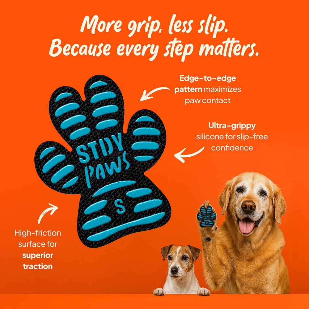 Steady Paws paw grips offer easy peel-and-stick application with no tools.