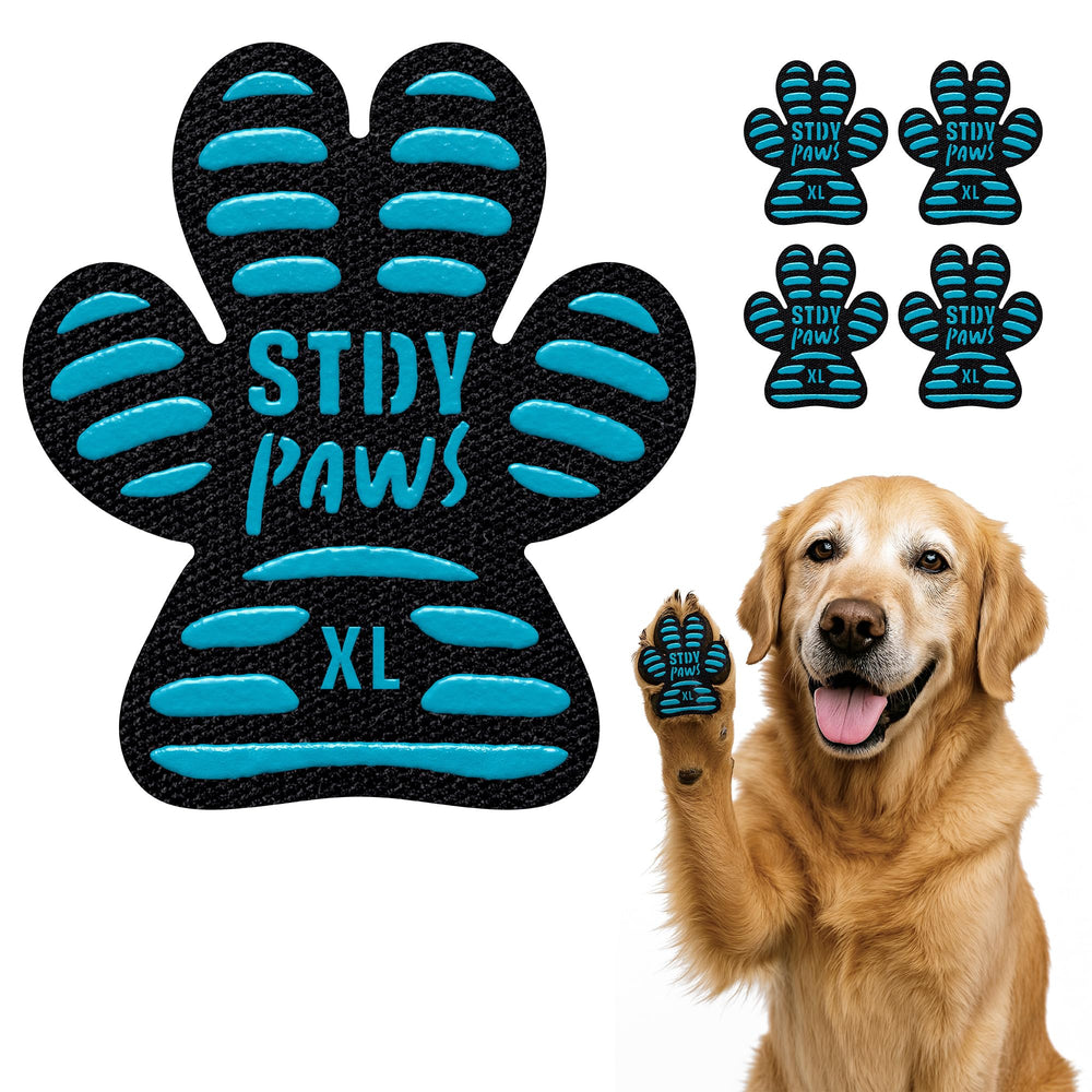 Steady Paws paw grips on floor provide instant traction for slippery surfaces.