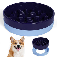 Sted ceramic slow feeder bowl top view highlighting mindful eating