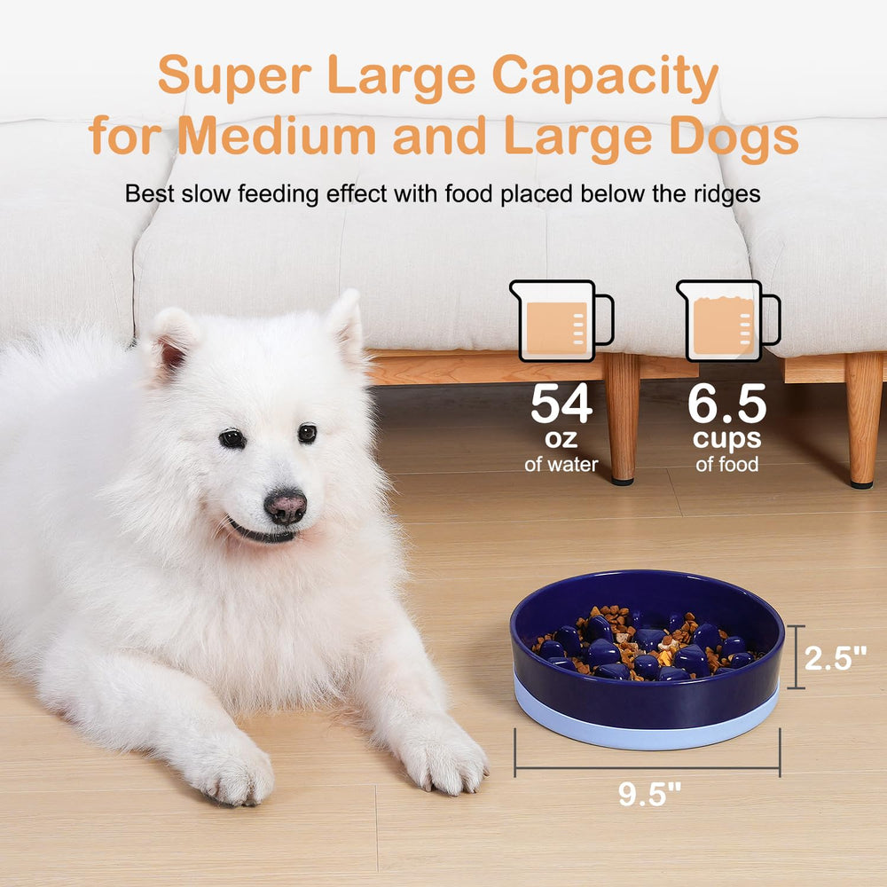 Sted large-capacity dog bowl holds ample food with fewer refills.