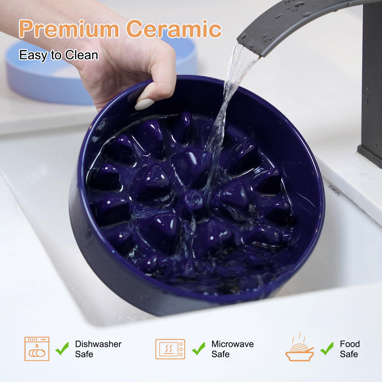 Sted microwave-safe bowl allows warming meals for pets.