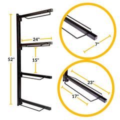 SteelChimp saddle rack easy attach and remove feature demonstrated for quick reorganization