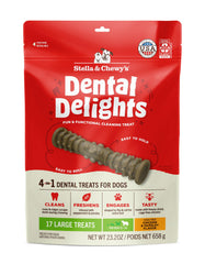 Stella & Chewy's Dental Delights large bag packaging for easy storage and serving