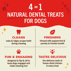 Peppermint breath note with Dental Delights for fresher dog breath