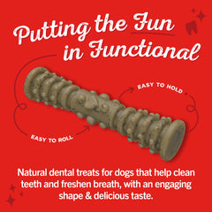Dental Delights ridges and nubs promote flossing during play