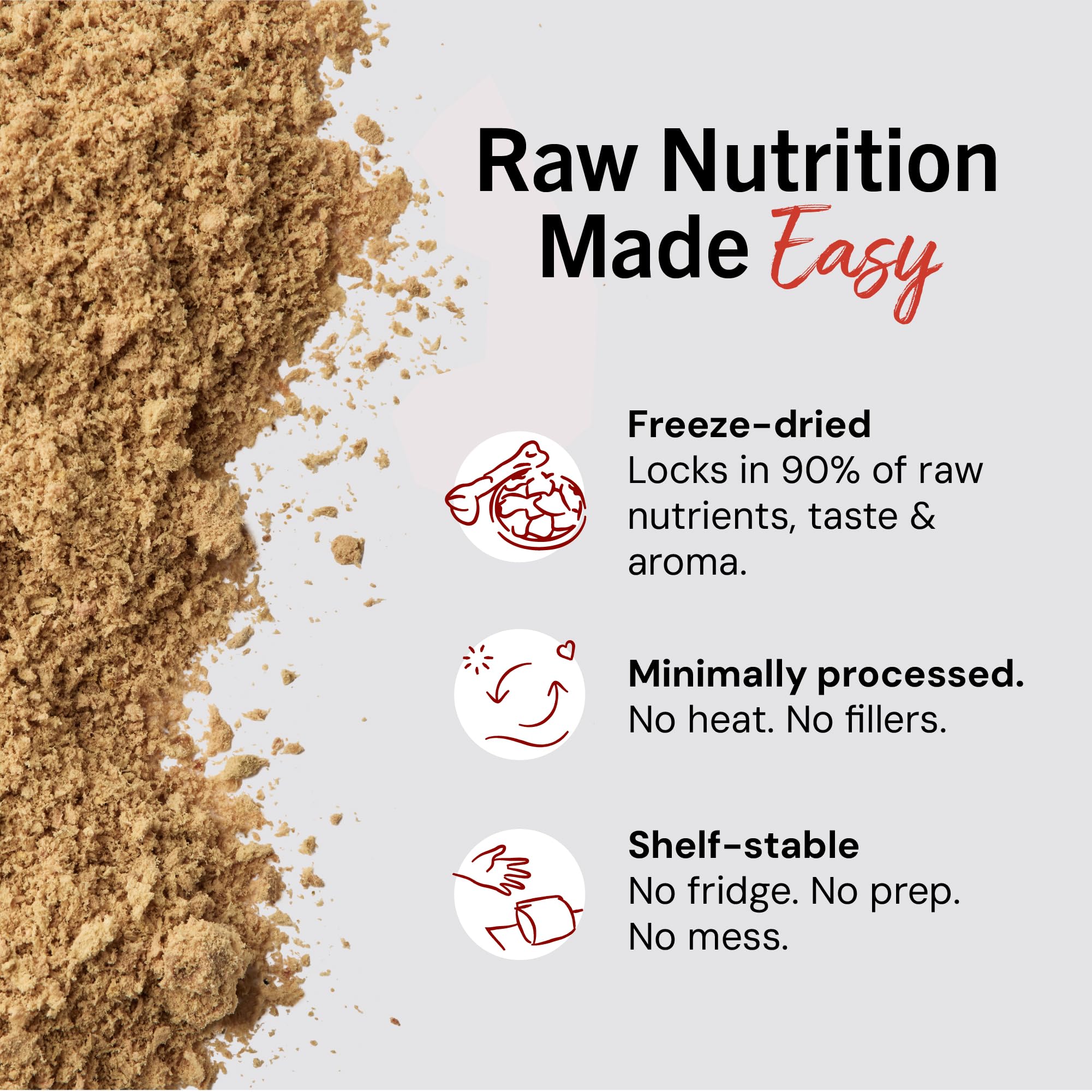 Fine powder texture of Dinner Dust showing easy coating capability