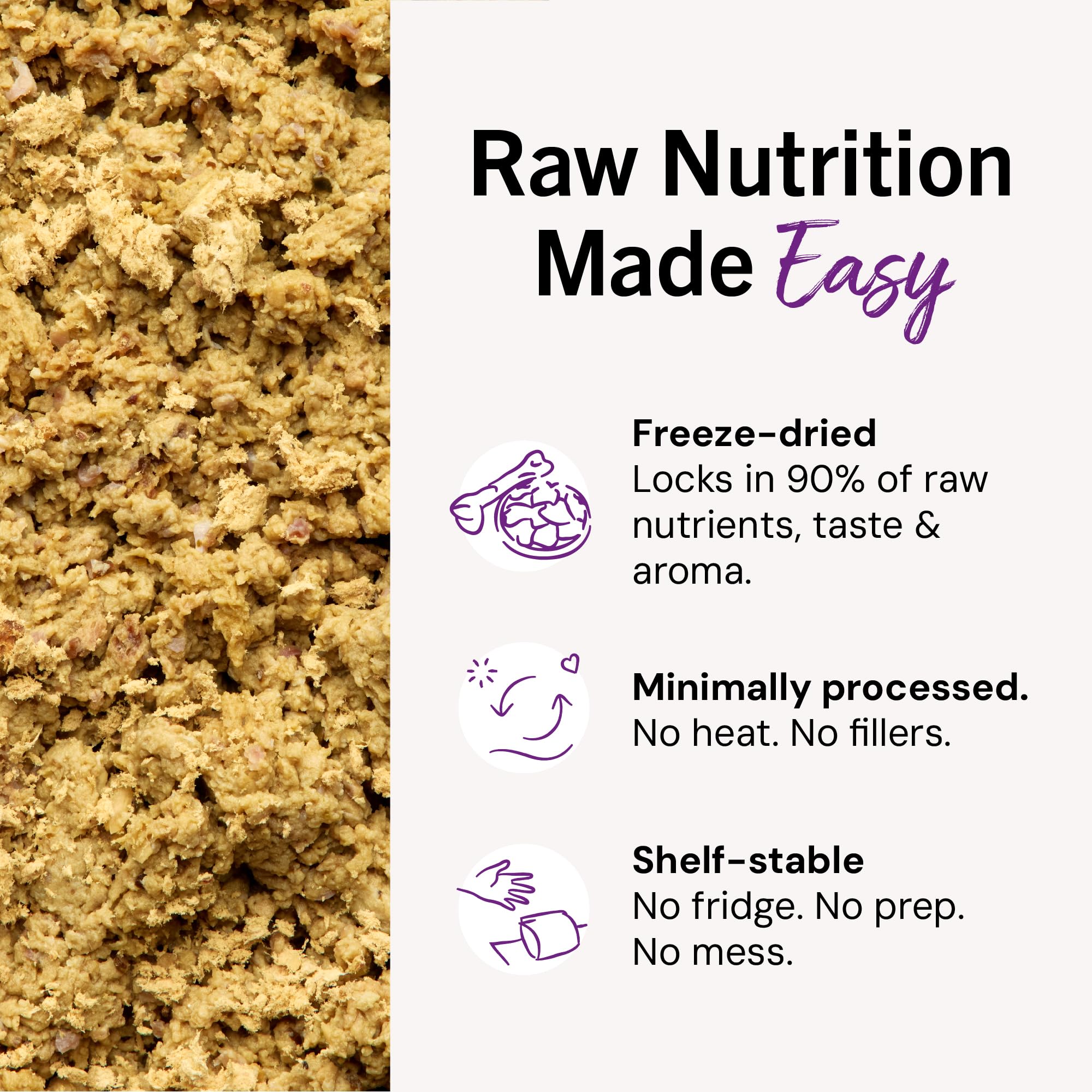 Morsels used as dry treats for cats.