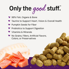Stella & Chewy's packaging showcases freeze-dried morsels and grain-free formula.