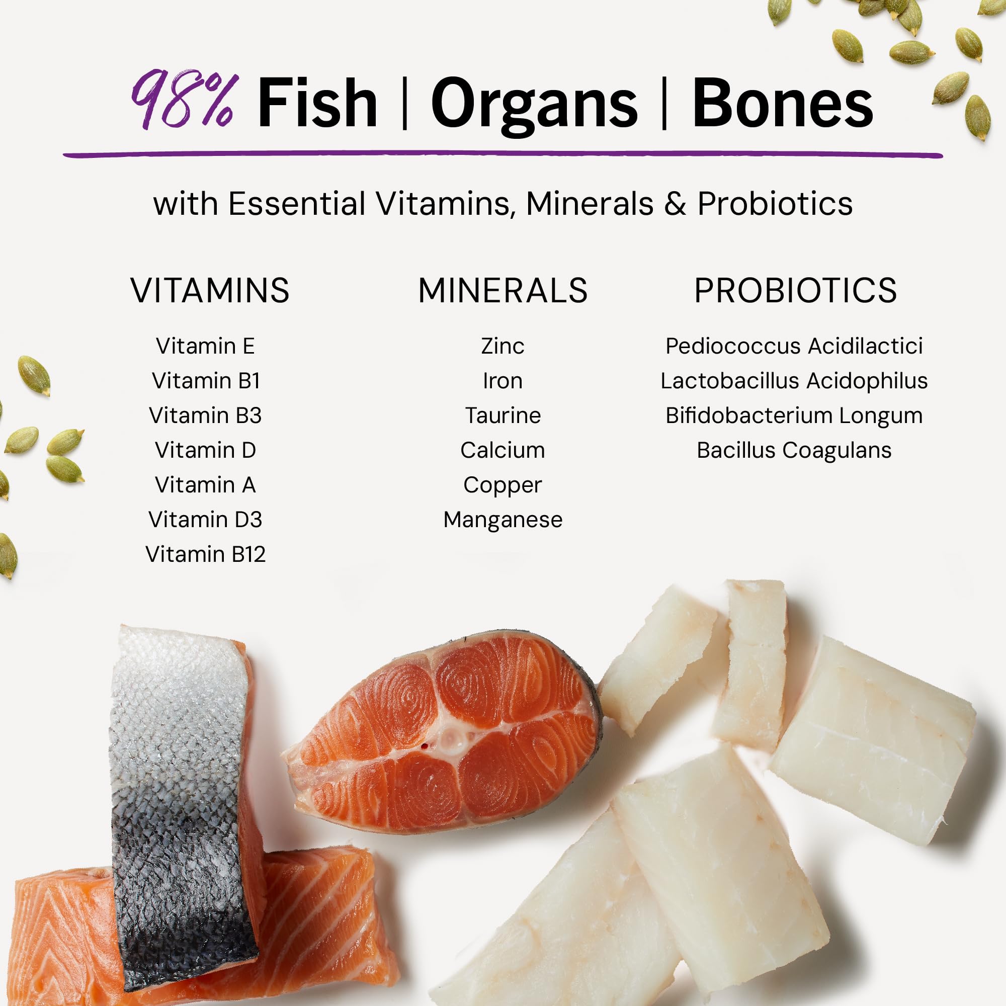 Stella & Chewy's includes organs and bone for a protein-rich bite.