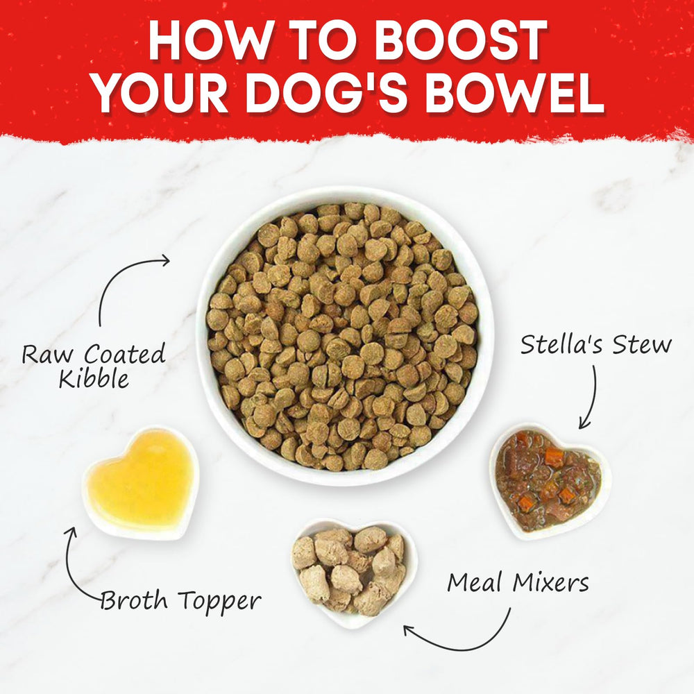 Stella & Chewy's probiotics support digestion and gut health in dogs.
