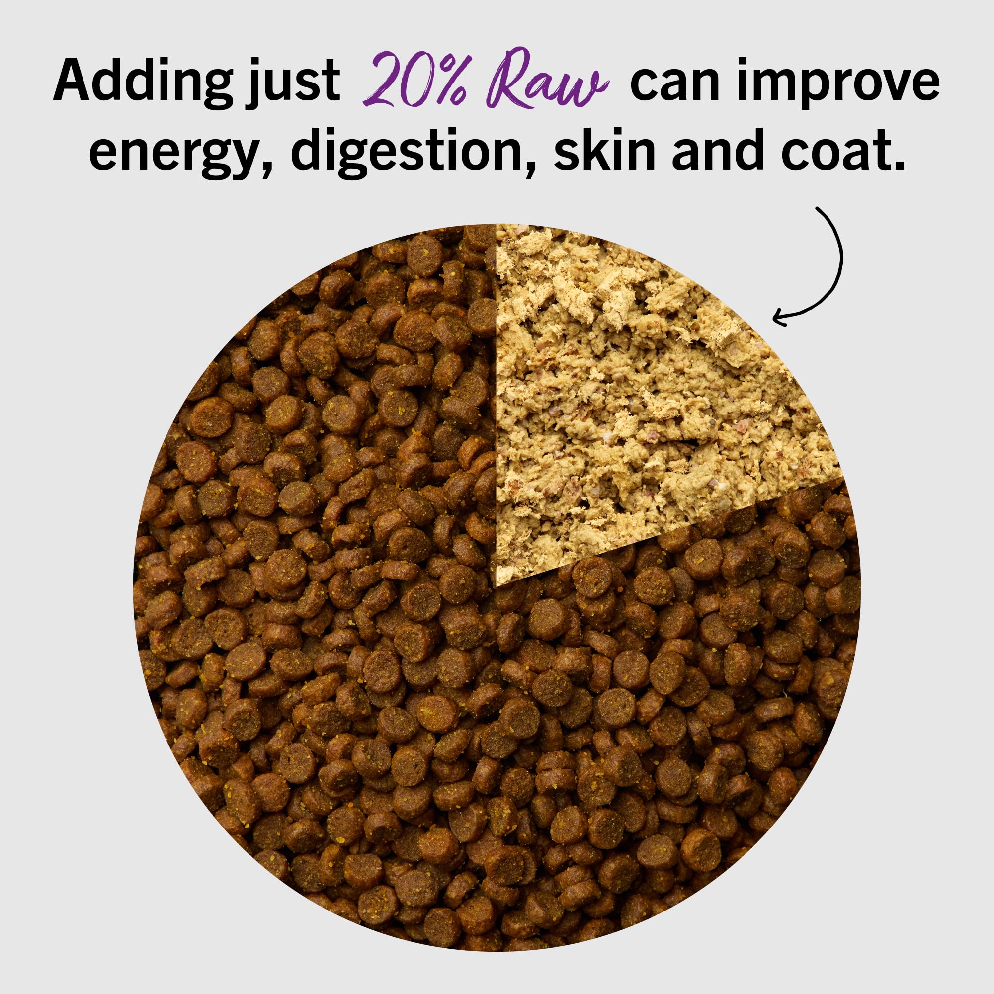Rehydrated morsel meal served to reveal complete nutrition and aroma.