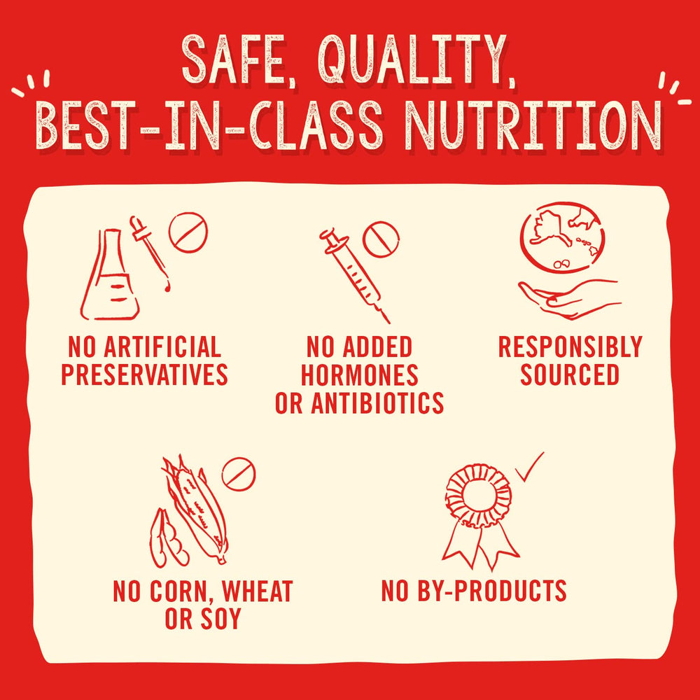 Stella & Chewy's freeze-dried raw ingredients label closeup shows no potatoes or by-products
