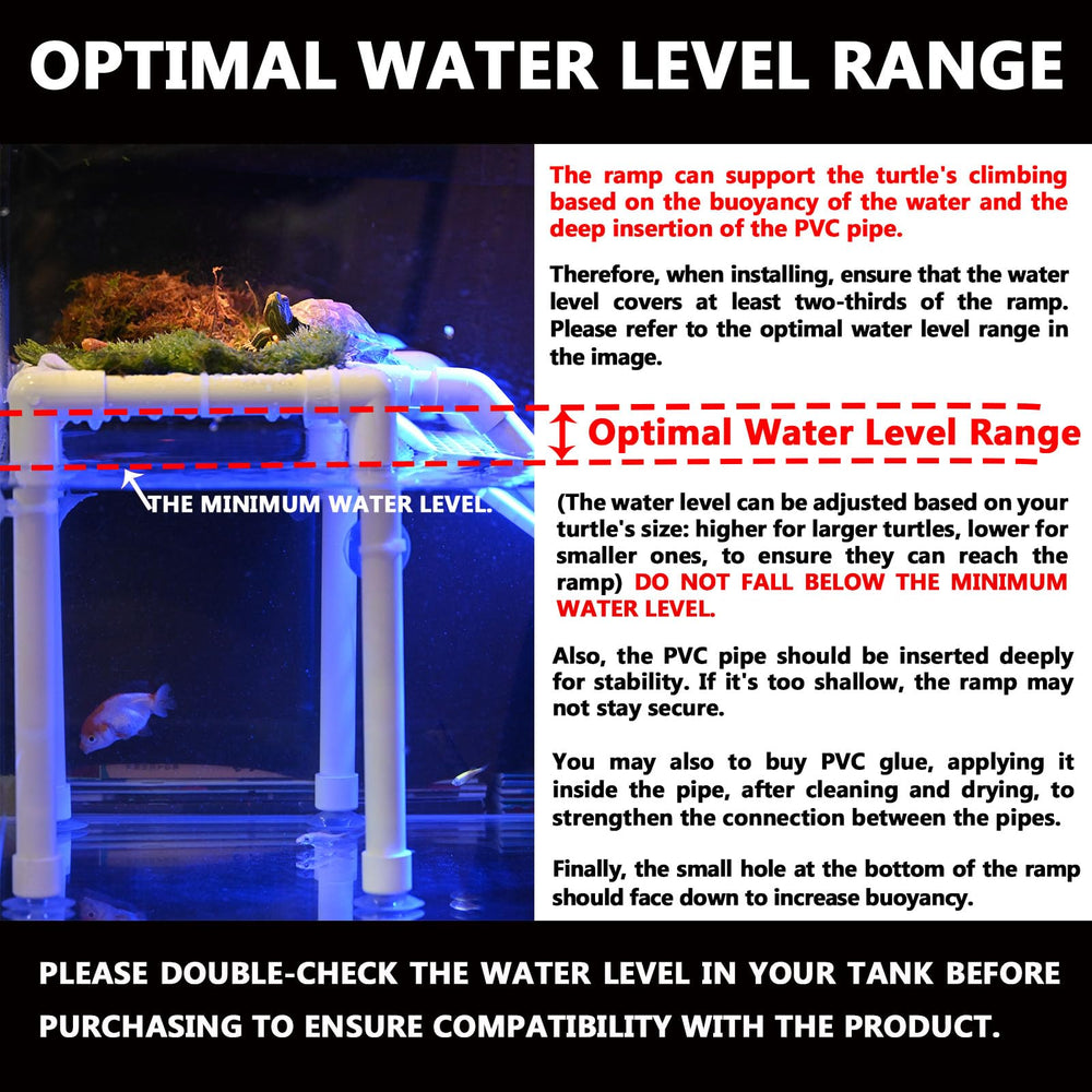 StellarOcean turtle basking platform tips-for-training aid helps acclimate turtles to new basking spots.