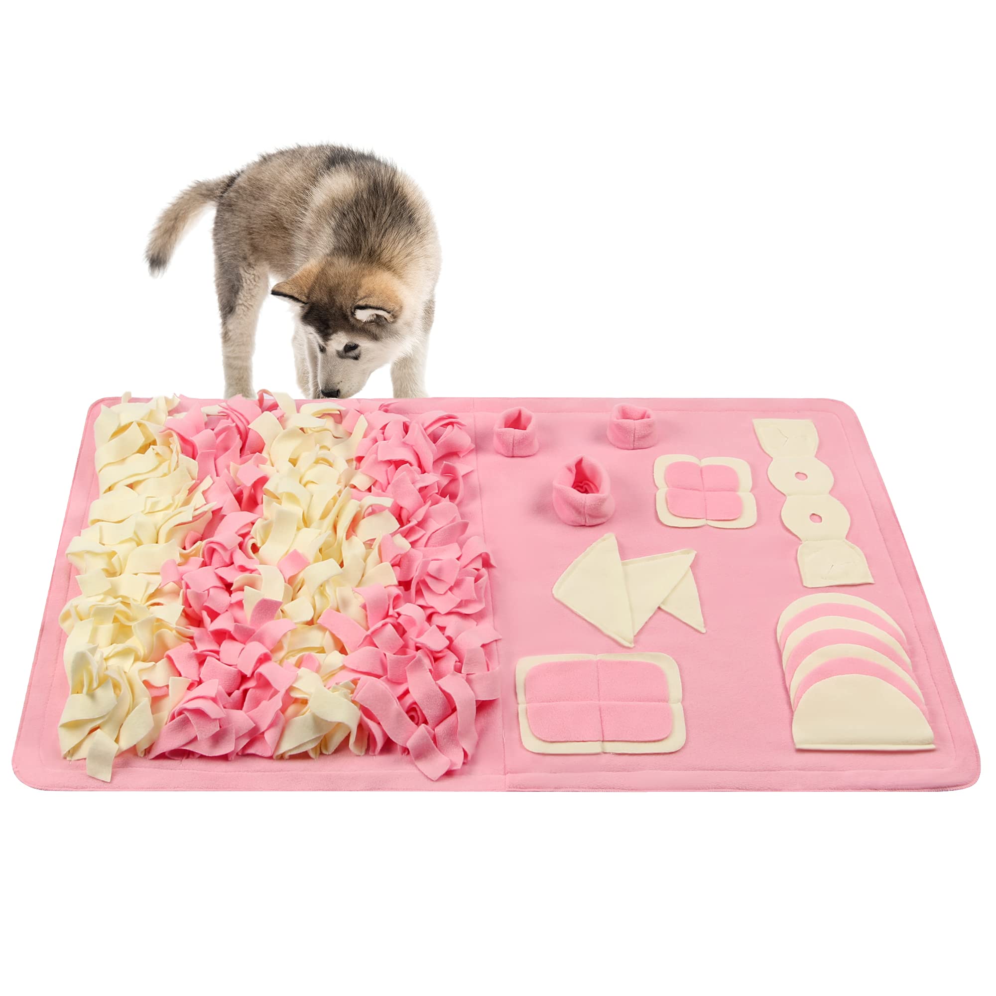 Stellaire Chern snuffle mat front view promotes nosework and indoor enrichment.