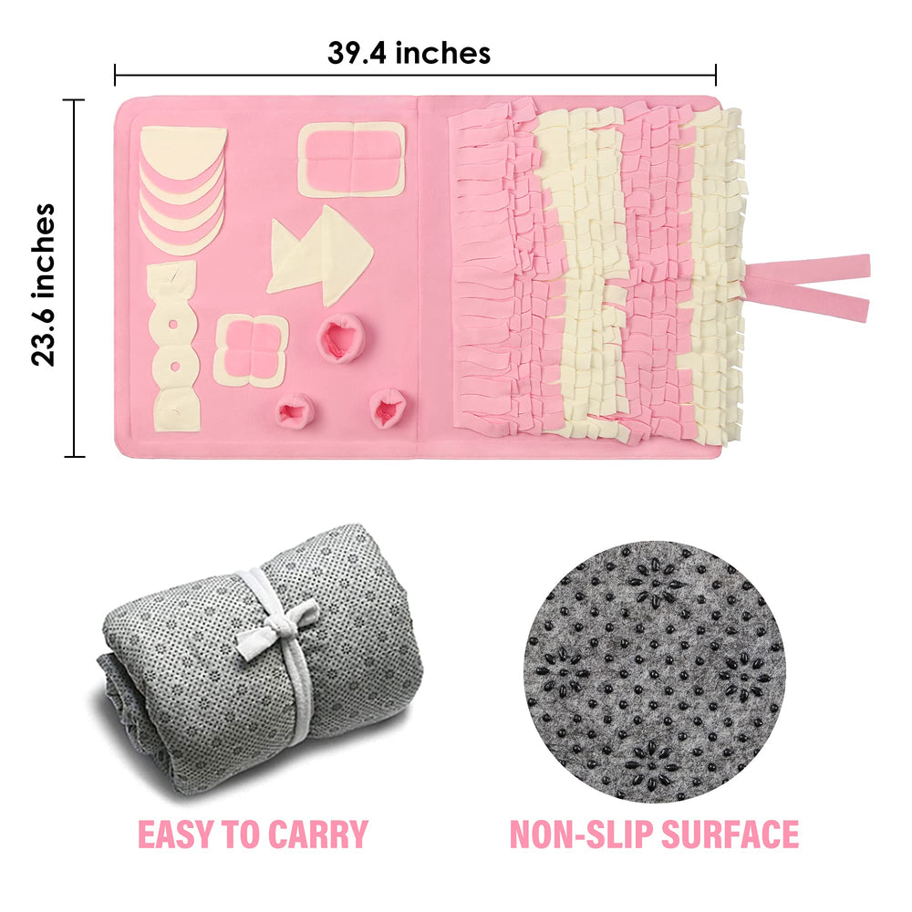 Stellaire Chern snuffle mat side view shows compact design for home use.
