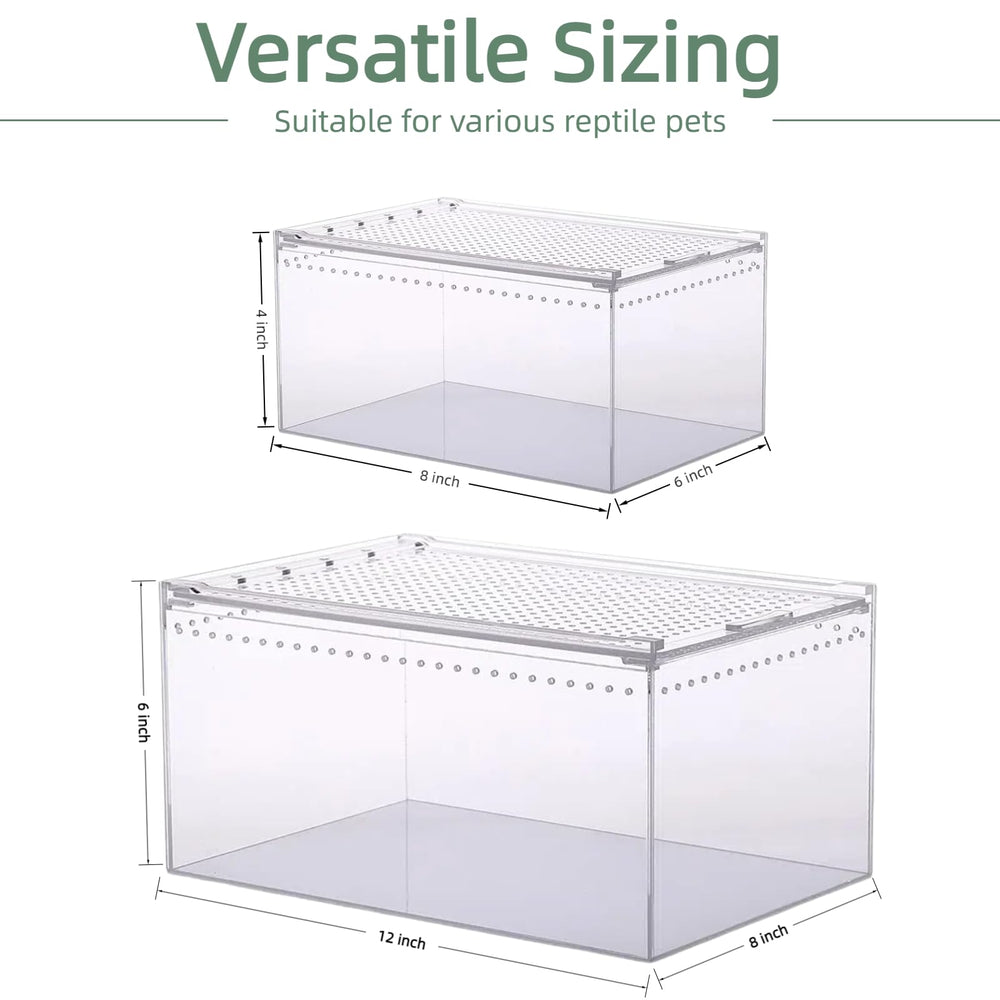 STELPAW PC reptile terrarium premium PC material ensures durability and clarity