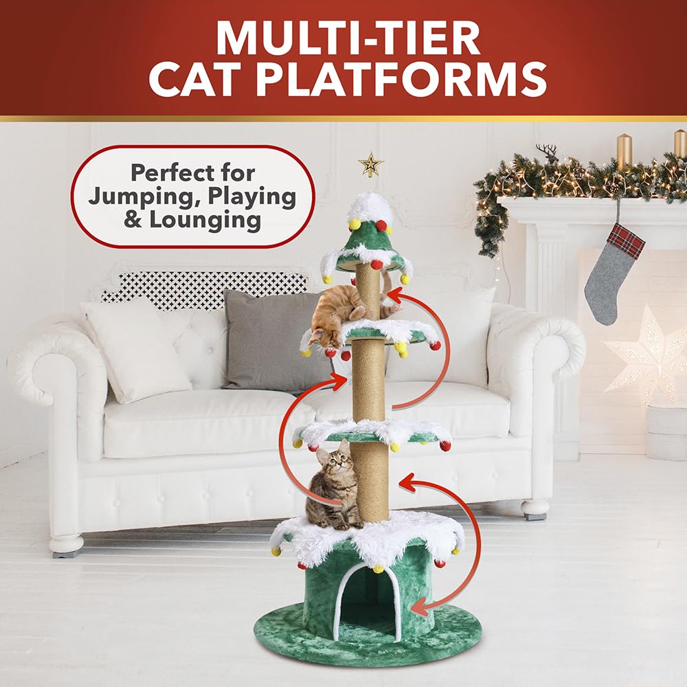 Stephan Roberts Cat Christmas Tree Festive details add holiday charm
