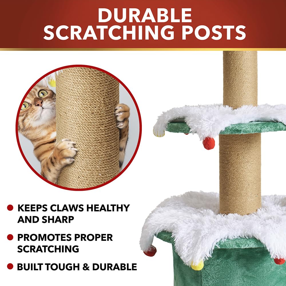 Stephan Roberts Cat Christmas Tree Sisal Posts encourage healthy scratching and play