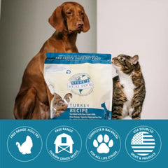 Steve's Real Food freeze-dried turkey nuggets bag front communicates brand trust.