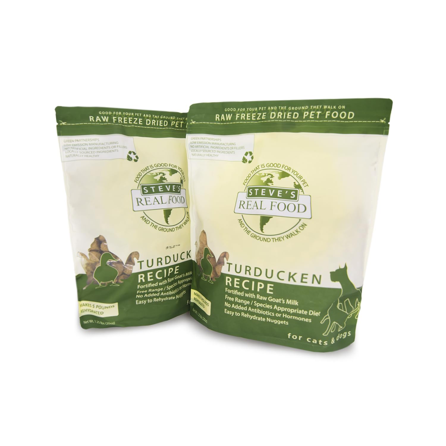 Steve's Real Food freeze-dried Turducken 2-pack packaging for easy meals.