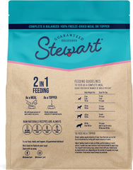 Stewart Raw Naturals grain-free topper serving on dog meal for all sizes