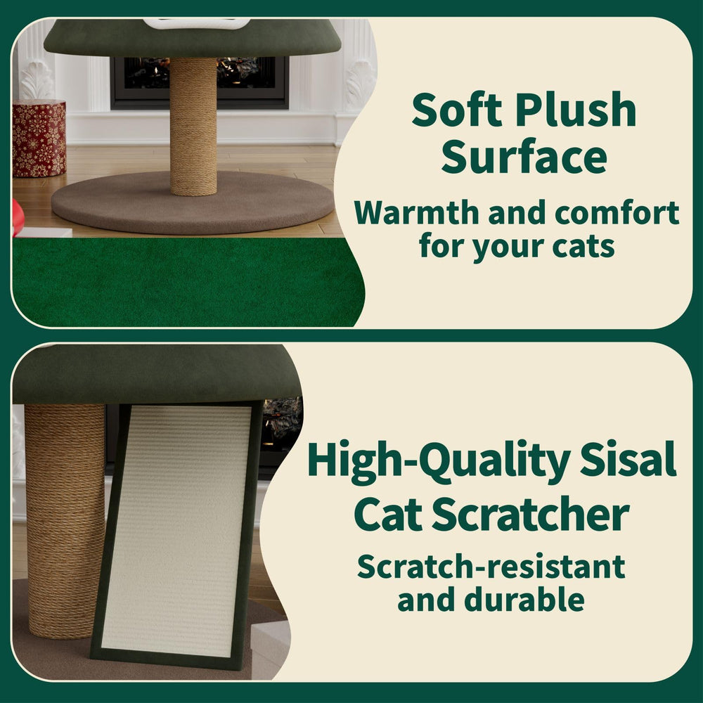 STILLCOVE cat-tree-hanging-balls stimulates curiosity and hunting-style play.