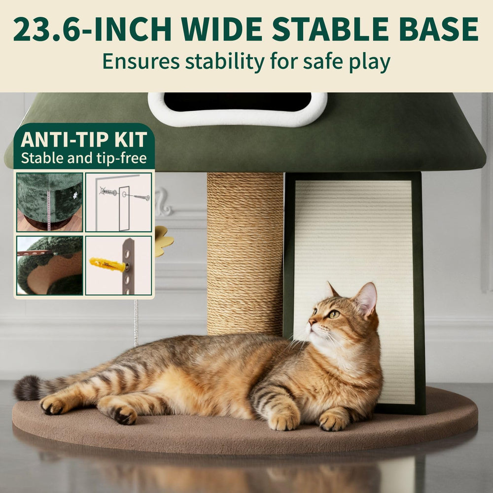 STILLCOVE cat-tree-multi-level-tower offers safe climbing for active cats.