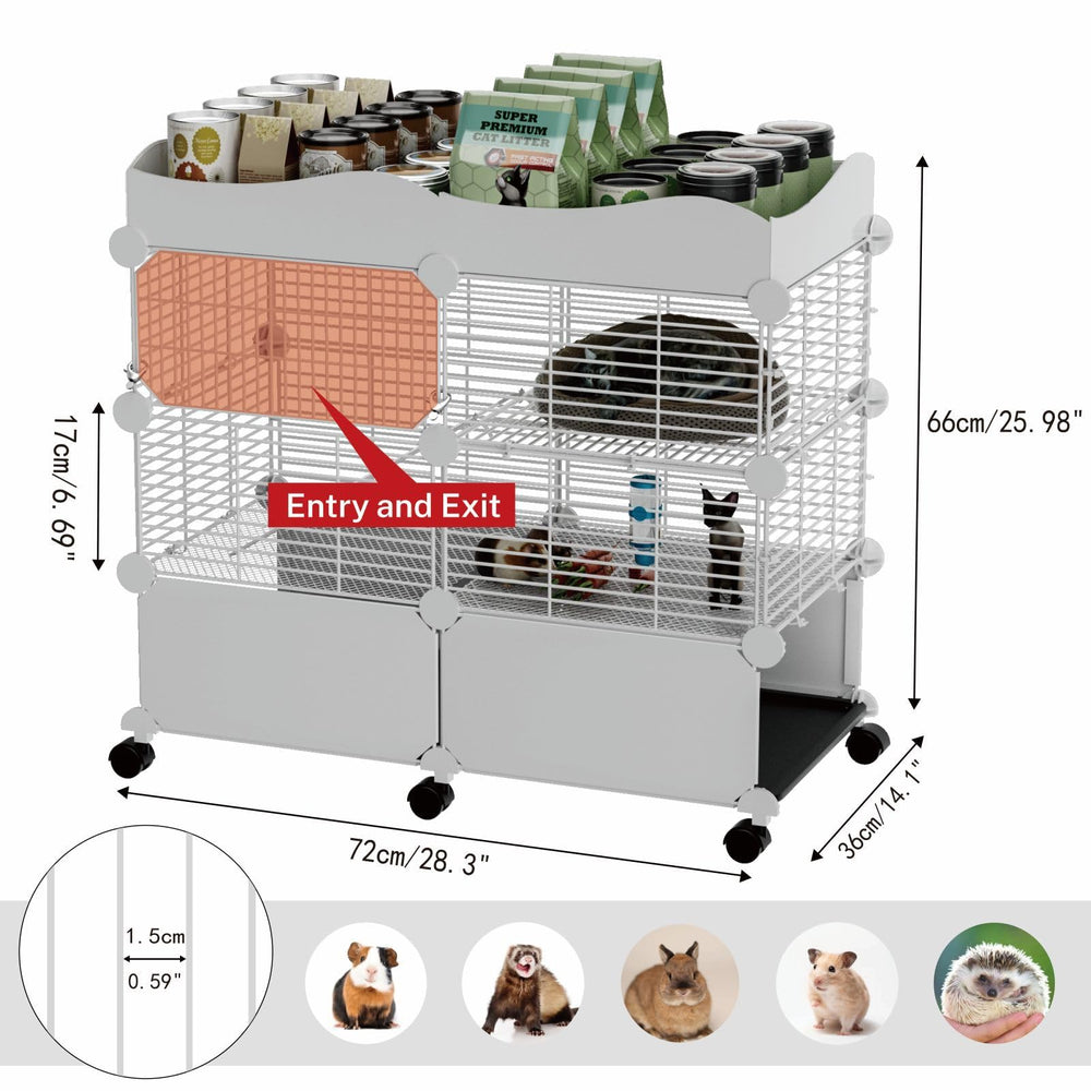 STILLCOVE chinchilla rat cage in C&C style — modular setup for flexible housing options
