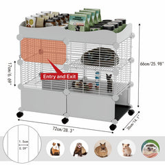 STILLCOVE chinchilla rat cage in C&C style — modular setup for flexible housing options
