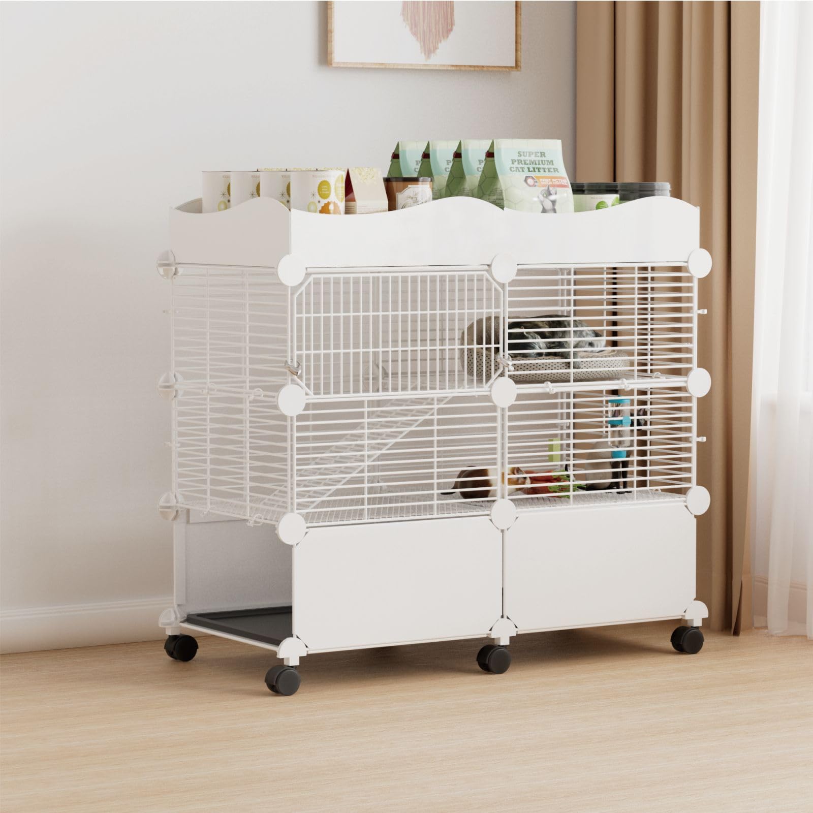 STILLCOVE small guinea pig cage indoors — spacious design for comfortable exploration