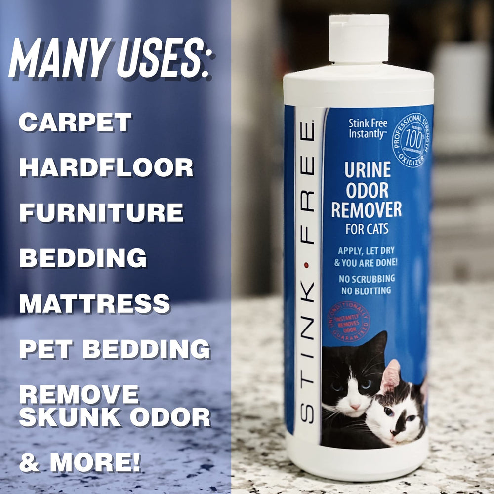 Stink Free oxidation-based cleaner closeup shows fast action.