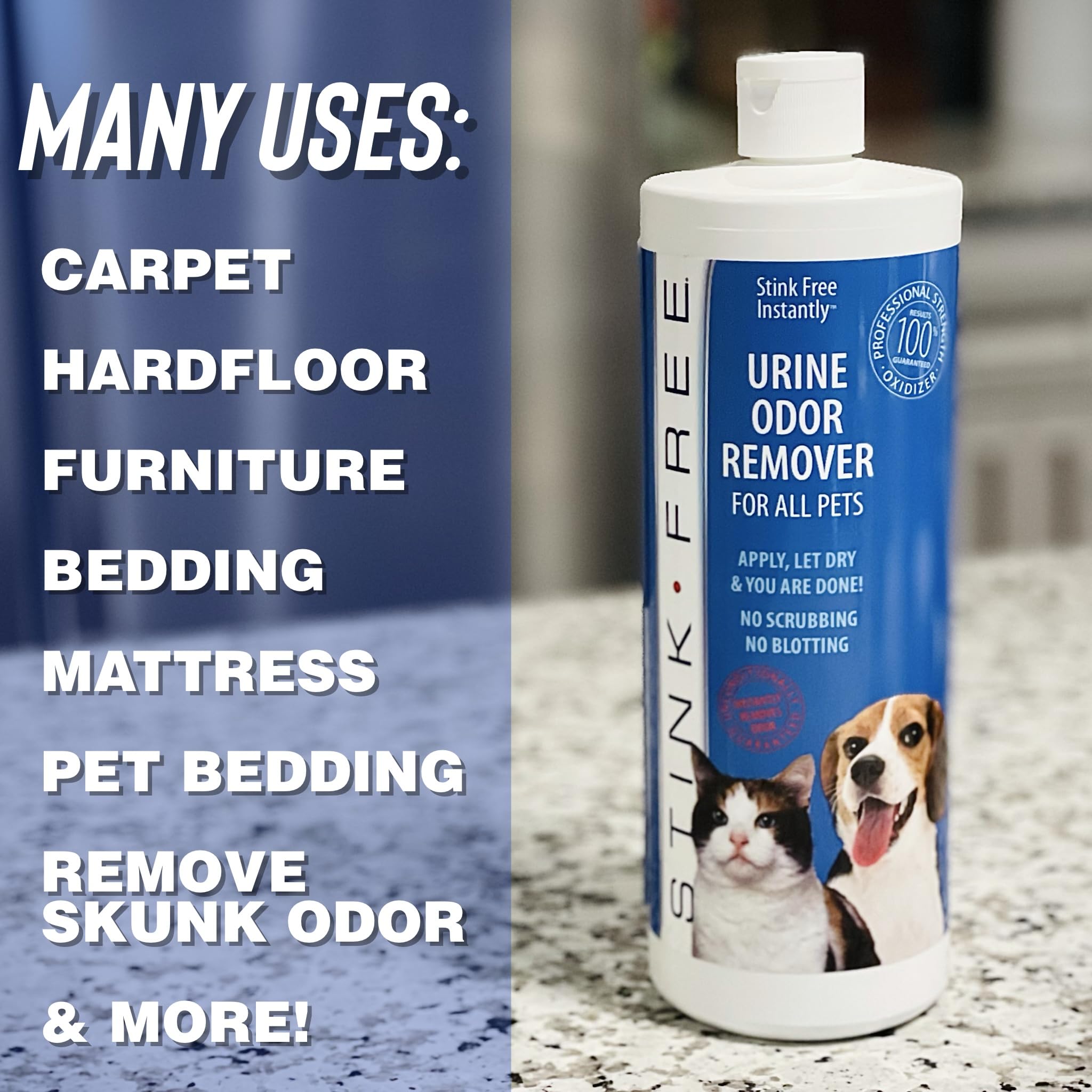 Stink Free Urine Odor Remover for outdoor rugs and patio areas